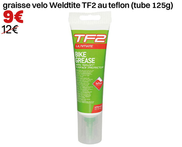 graisse velo Weldtite TF2 au teflon (tube 125g)