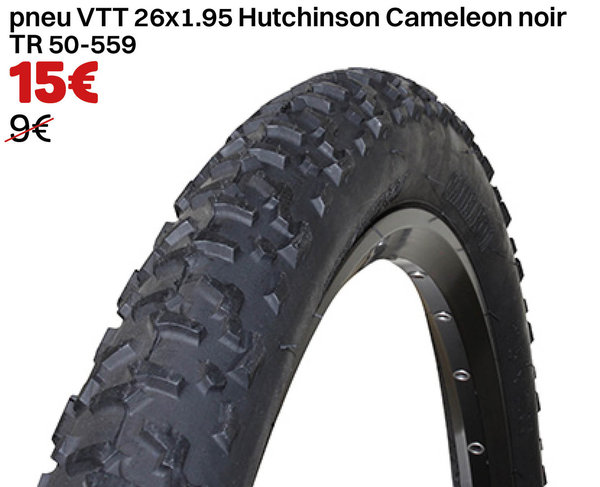 pneu VTT 26x1.95 Hutchinson Cameleon noir TR 50-559