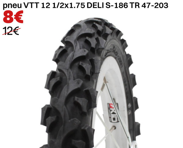 pneu VTT 12 1/2x1.75 DELI S-186 TR 47-203