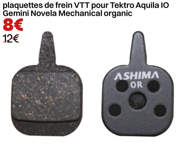plaquettes de frein VTT pour Tektro Aquila IO Gemini Novela Mechanical organic