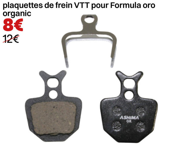 plaquettes de frein VTT pour Formula oro organic