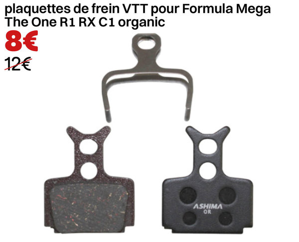 plaquettes de frein VTT pour Formula Mega The One R1 RX C1 organic