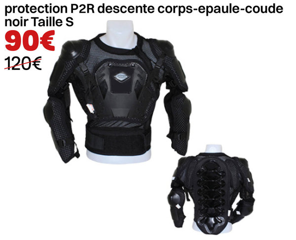 protection descente corps-epaule-coude noir Taille S