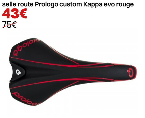 selle route Prologo custom Kappa evo rouge