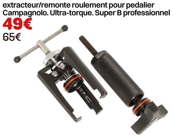 extracteur/remonte roulement pour pedalier Campagnolo. Ultra-torque. Super B professionnel