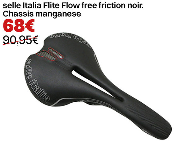 selle Italia Flite Flow free friction noir. Chassis manganese