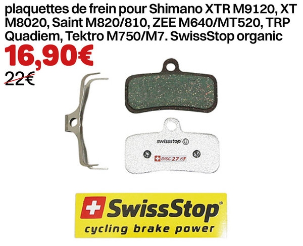 plaquettes de frein pour Shimano XTR M9120, XT M8020, Saint M820/810, ZEE M640/MT520, TRP Quadiem, T