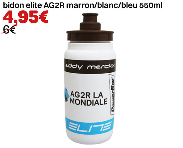 bidon elite AG2R marron/blanc/bleu 550ml