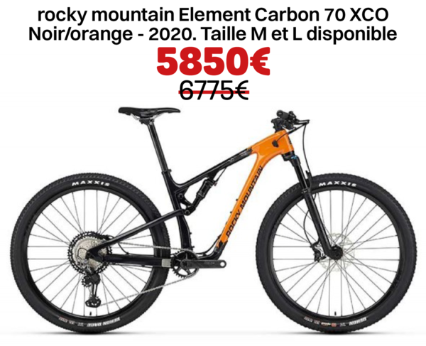 rocky mountain Element Carbon 70 XCO. Noir/orange - 2020